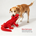 meowmaoliang Ответ GeminiFire Biterz Red Lizard, Plush Firehose Material Interactive Dog Toy, Large
